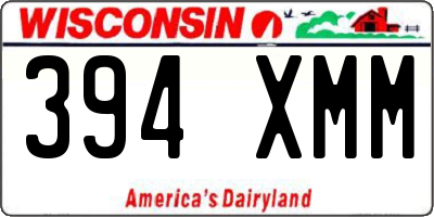 WI license plate 394XMM