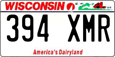 WI license plate 394XMR