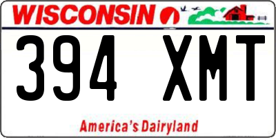 WI license plate 394XMT