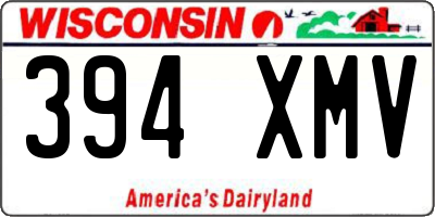 WI license plate 394XMV