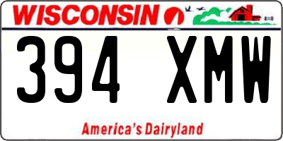 WI license plate 394XMW