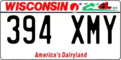WI license plate 394XMY