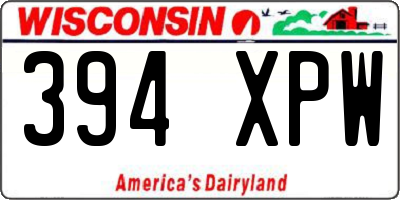 WI license plate 394XPW