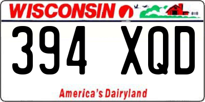 WI license plate 394XQD
