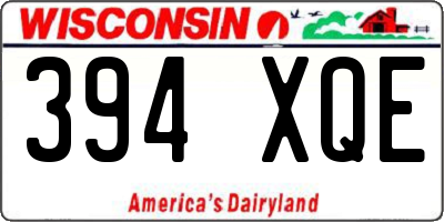 WI license plate 394XQE