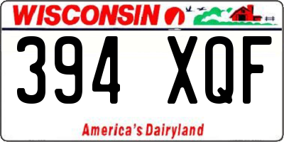 WI license plate 394XQF
