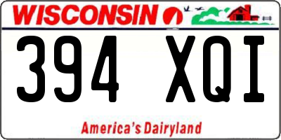 WI license plate 394XQI