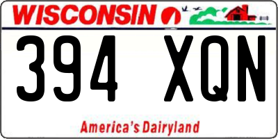 WI license plate 394XQN