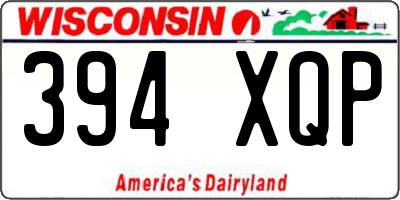 WI license plate 394XQP