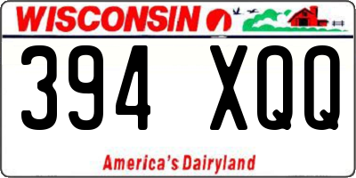 WI license plate 394XQQ