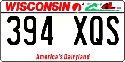 WI license plate 394XQS