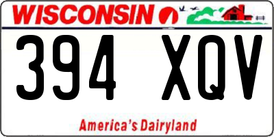 WI license plate 394XQV