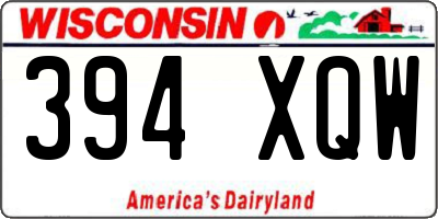 WI license plate 394XQW