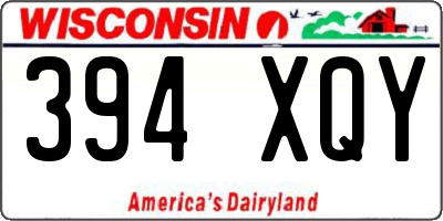 WI license plate 394XQY