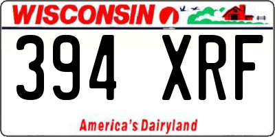 WI license plate 394XRF
