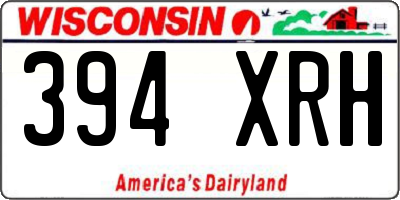 WI license plate 394XRH