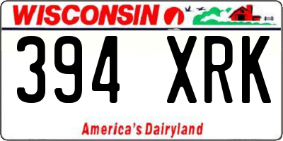 WI license plate 394XRK