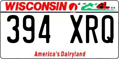 WI license plate 394XRQ