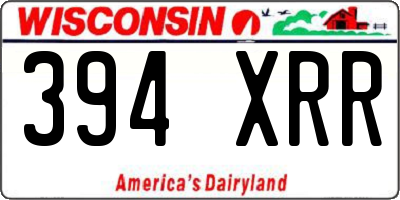 WI license plate 394XRR