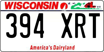 WI license plate 394XRT