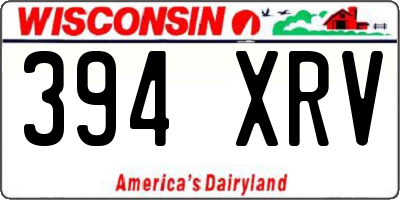 WI license plate 394XRV