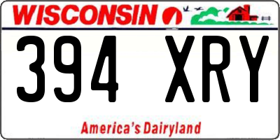 WI license plate 394XRY