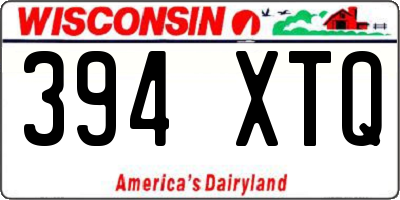WI license plate 394XTQ