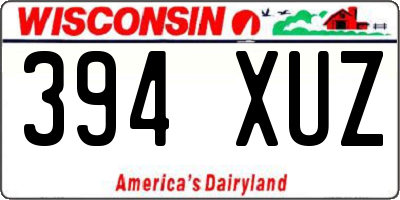WI license plate 394XUZ