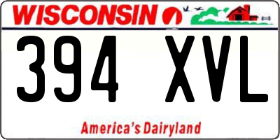 WI license plate 394XVL
