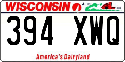 WI license plate 394XWQ
