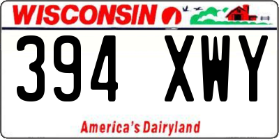 WI license plate 394XWY