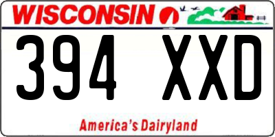 WI license plate 394XXD