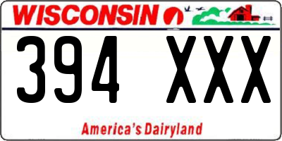 WI license plate 394XXX