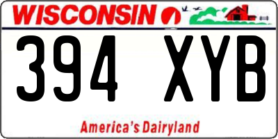 WI license plate 394XYB