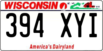 WI license plate 394XYI