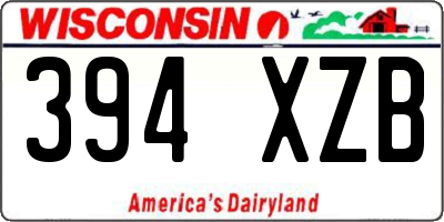 WI license plate 394XZB