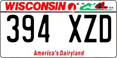 WI license plate 394XZD