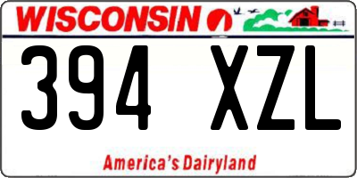 WI license plate 394XZL