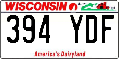 WI license plate 394YDF