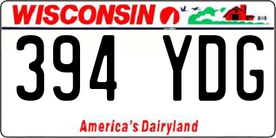 WI license plate 394YDG