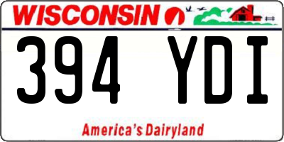 WI license plate 394YDI