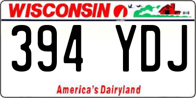 WI license plate 394YDJ
