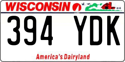 WI license plate 394YDK