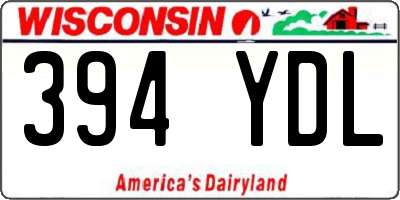 WI license plate 394YDL