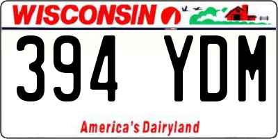 WI license plate 394YDM