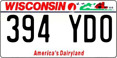 WI license plate 394YDO