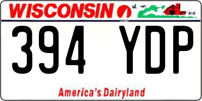 WI license plate 394YDP
