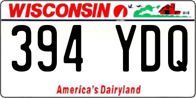 WI license plate 394YDQ