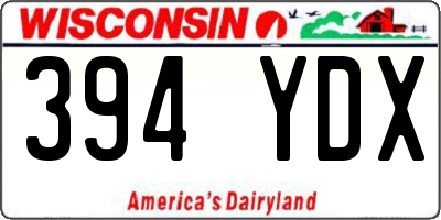 WI license plate 394YDX