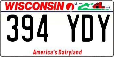 WI license plate 394YDY